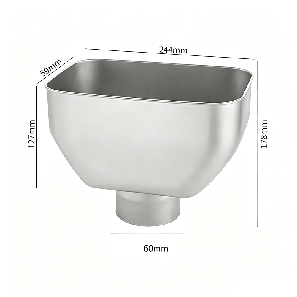Stainless Downspout Adapter Rain Gutter Connector Wide Mouth Funnel Adapter Roof Drainage Water Diverter Rain Gutter Accessory