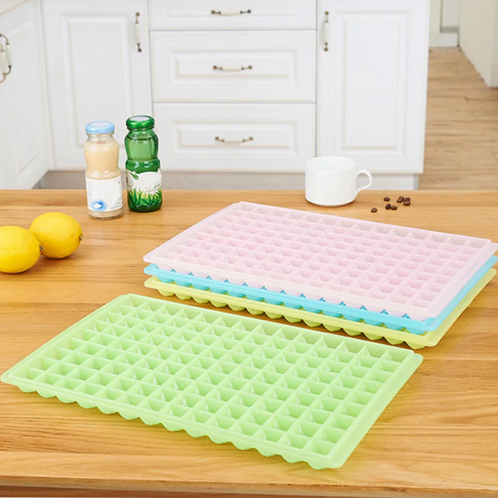 

96-cell Cube Tray Molds Food Grade Silicone PP Plastic DIY Ice Maker Mold Diamond Shape Lattice Trays Mini Ice Cubes