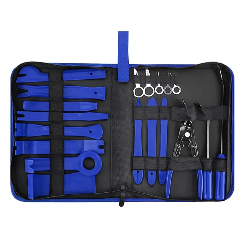 

19 Pcs Trim Removal Tool Auto Clip Pliers Fastener Terminal Remover Set, Plastic Pry Tool Kit For Car Panel/Dash/Door