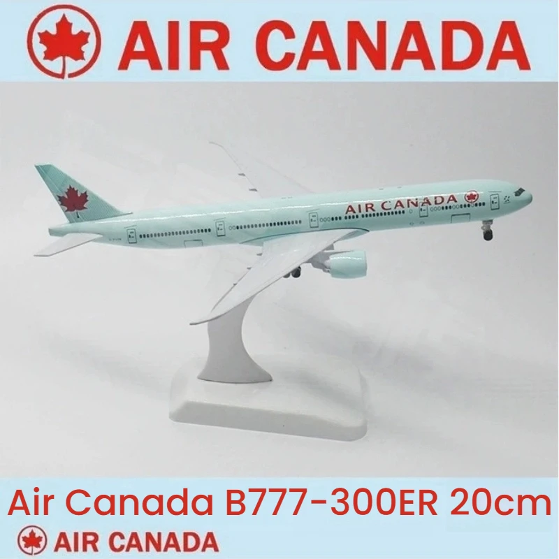 20cm para ar canadá b777 avião modelo simulação escala aeronave modelo de aeronave estática para coleção ou presente