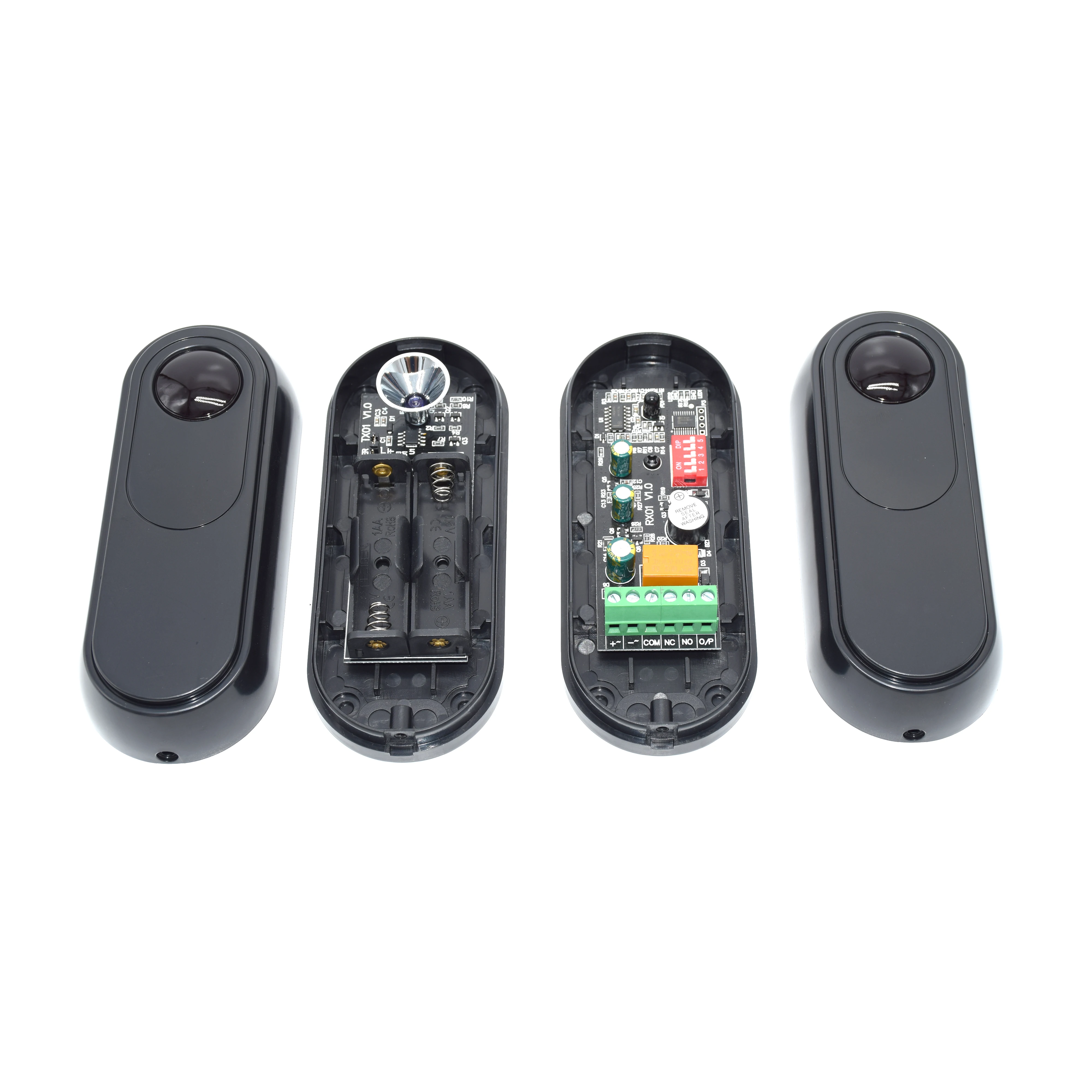 

Battery Powered Infrared Beam Sensor Detector Alarm Photocell Transmitter For Sliding Swing Gate Opener Barrier
