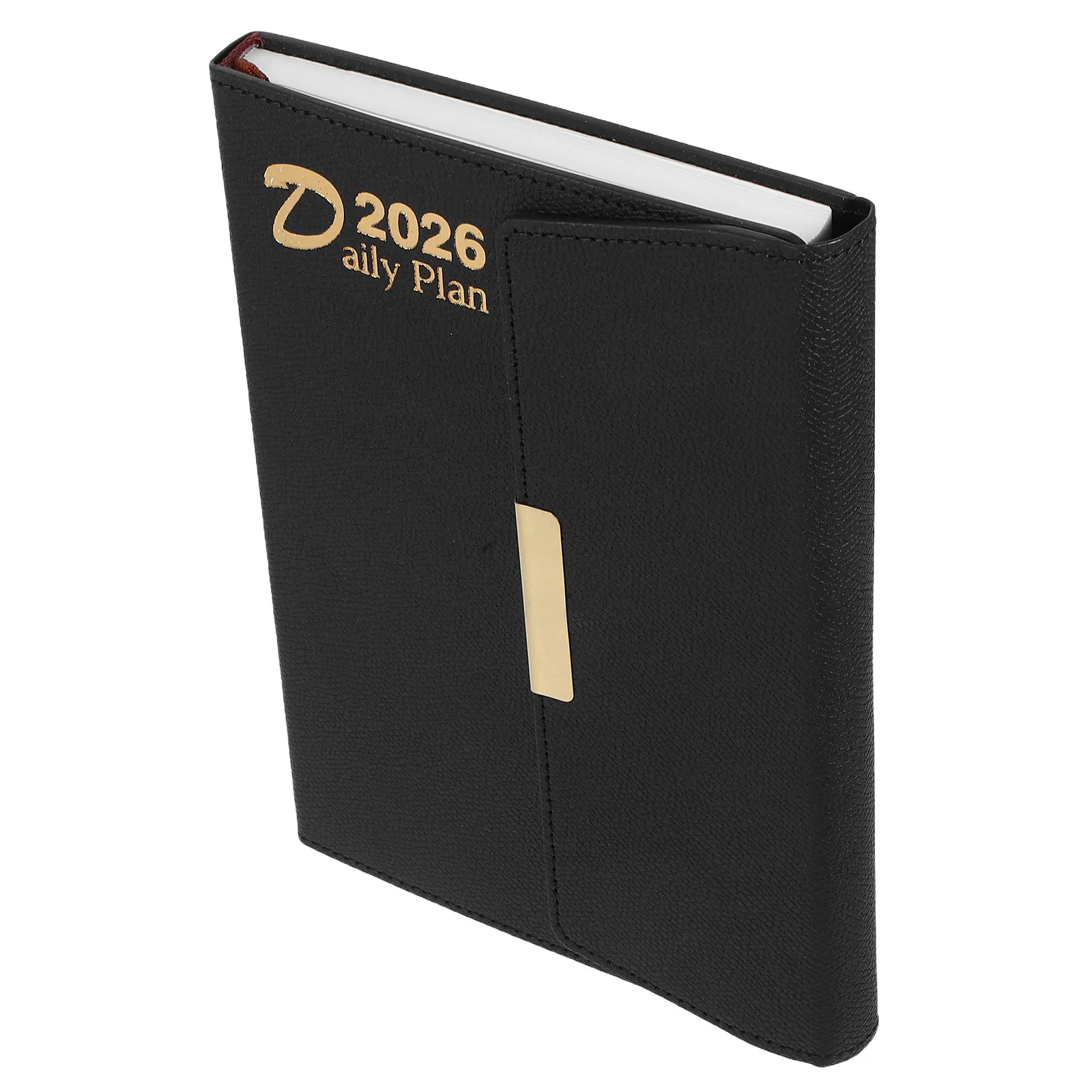 2026 Dated A5 Daily Planner Notebook Compact Design Thick Paper Ink Resistant Portable Office Study Yearly Desk Planner