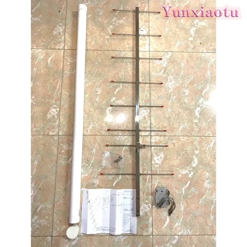 U-segment 8-cell HAM, Aluminum Alloy and Stainless Steel Yagi Antenna, Directional Antenna Gain 12dbi