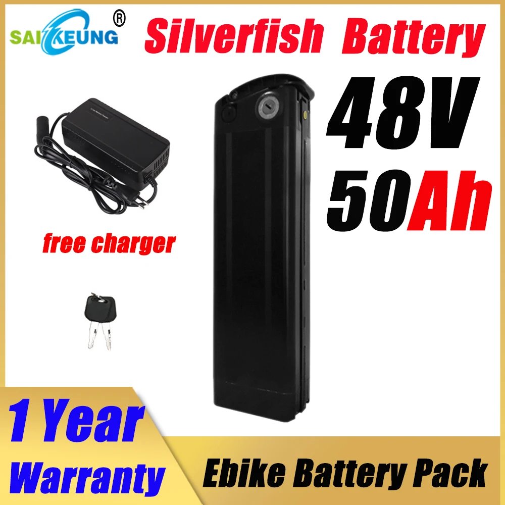 SilverFish 48v 50ah Akku Accu Bafang 250-3000w Bateria De Litio Electric Bike Motorcycle 48V 20ah 30ah 40ah 60ah Lithium Battery