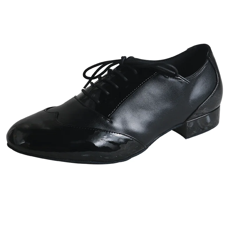 Sapatos De Dança De Couro Personalizados Para Homens, Salsa Latina, Preto, Salto De 2cm, Transporte Da Gota