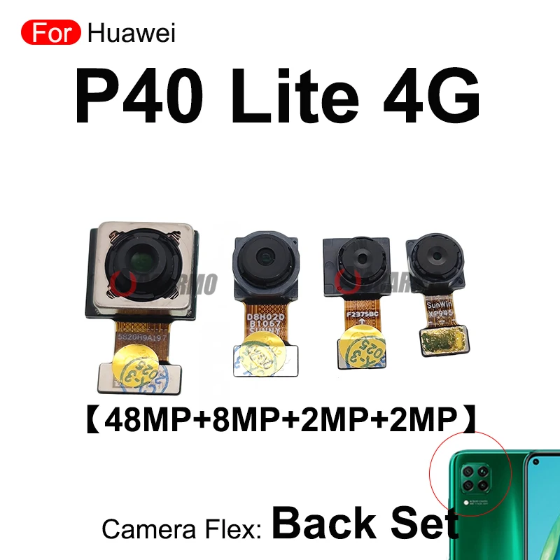 لهواوي P40 لايت 4G 5G الكاميرا الرئيسية الخلفية الأمامية والواسعة كاميرات عمق الماكرو فليكس كابل إصلاح أجزاء