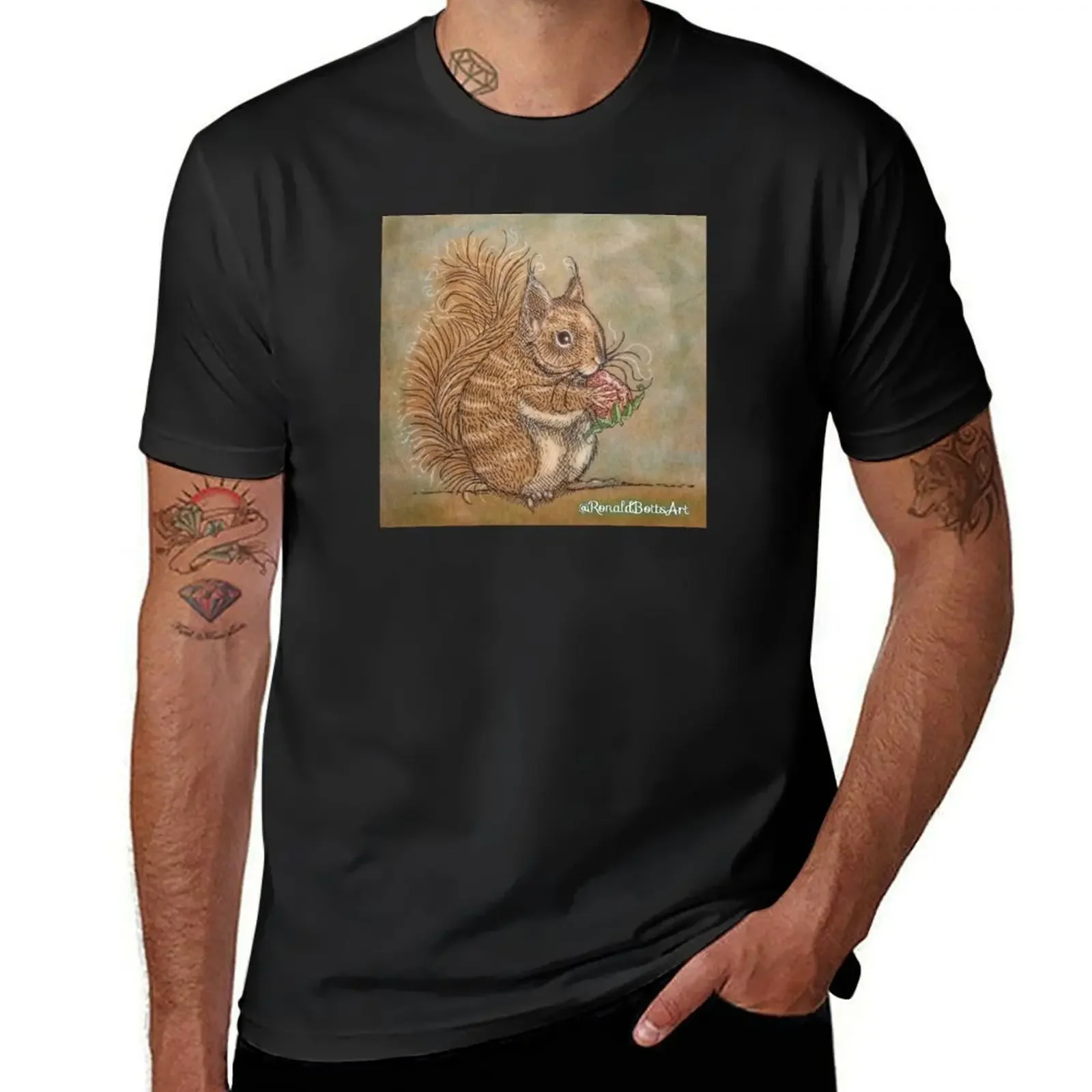 Squirrel Cutie Patootie By @RonaldBottsArt T-Shirt graphic t shirt vintage shirts graphic tee men