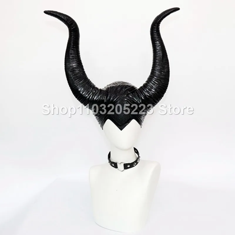 

Maleficent Cosplay Black Raven Horn Queen Horn Women's Gothic Horn Hat Headband Dark Forest Horn Headdress Masquerade Props