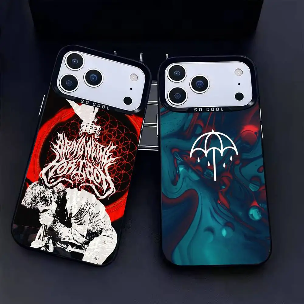 

BMTH B-Bring Me the H-Horizon Phone Case For iPhone17, 16,15,14,13,12 Pro Max Black Candy Matte Shockproof Cover