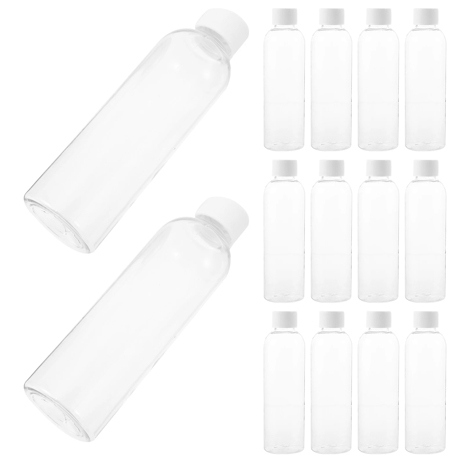 

20pcs 200ml Plastic Bottles Transparent Empty Juice Containers Clear Reusable Household Travel Drink Supply Portable
