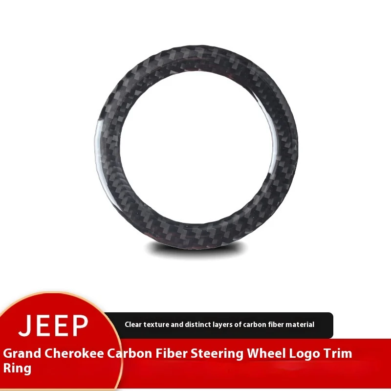 

For Jeep Grand Cherokee Real Carbon Fiber Interior Modification, Steering Wheel Peugeot Decorative Ring, Auto Parts