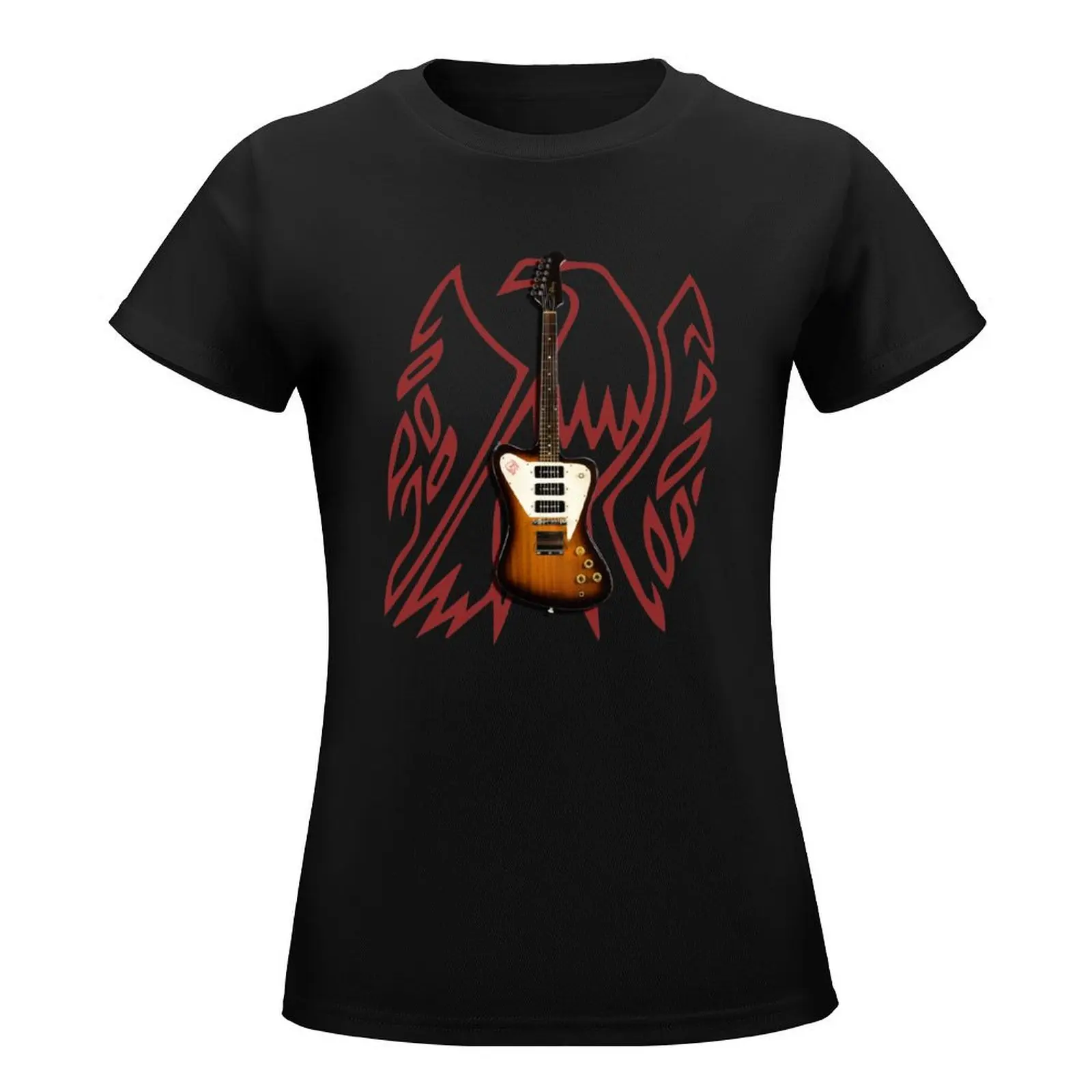 The Firebird Classic Guitar T-Shirt oversized summer top tops cute clothes black t shirts for Women