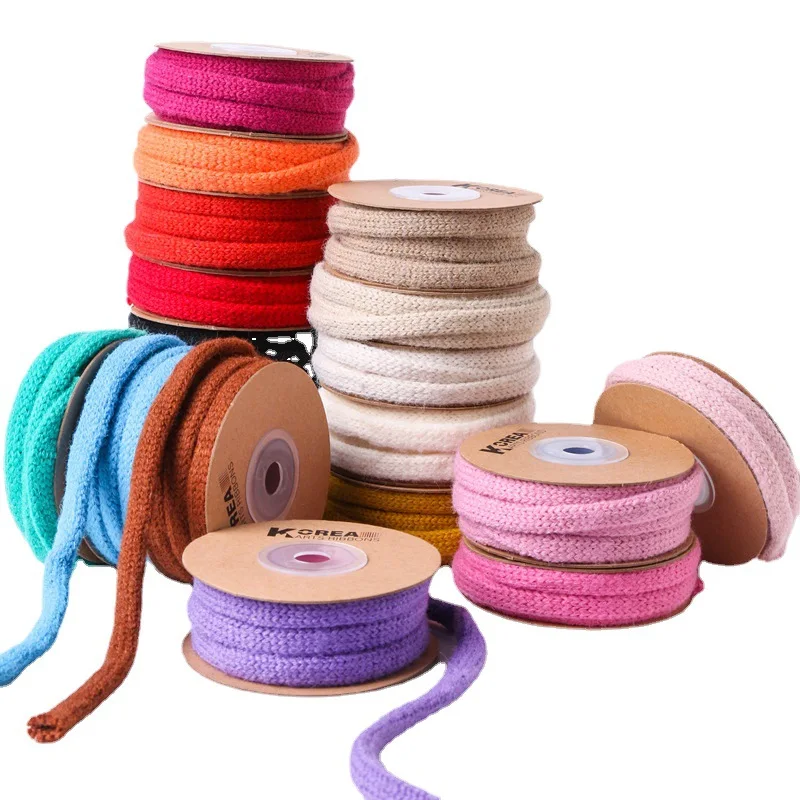 1CM Hollow Knitted Ribbon Fluffy Yarn Winter Tape 10mm For Handmade Hair Accessories Bowknots Clip HeadBand Earrings Material