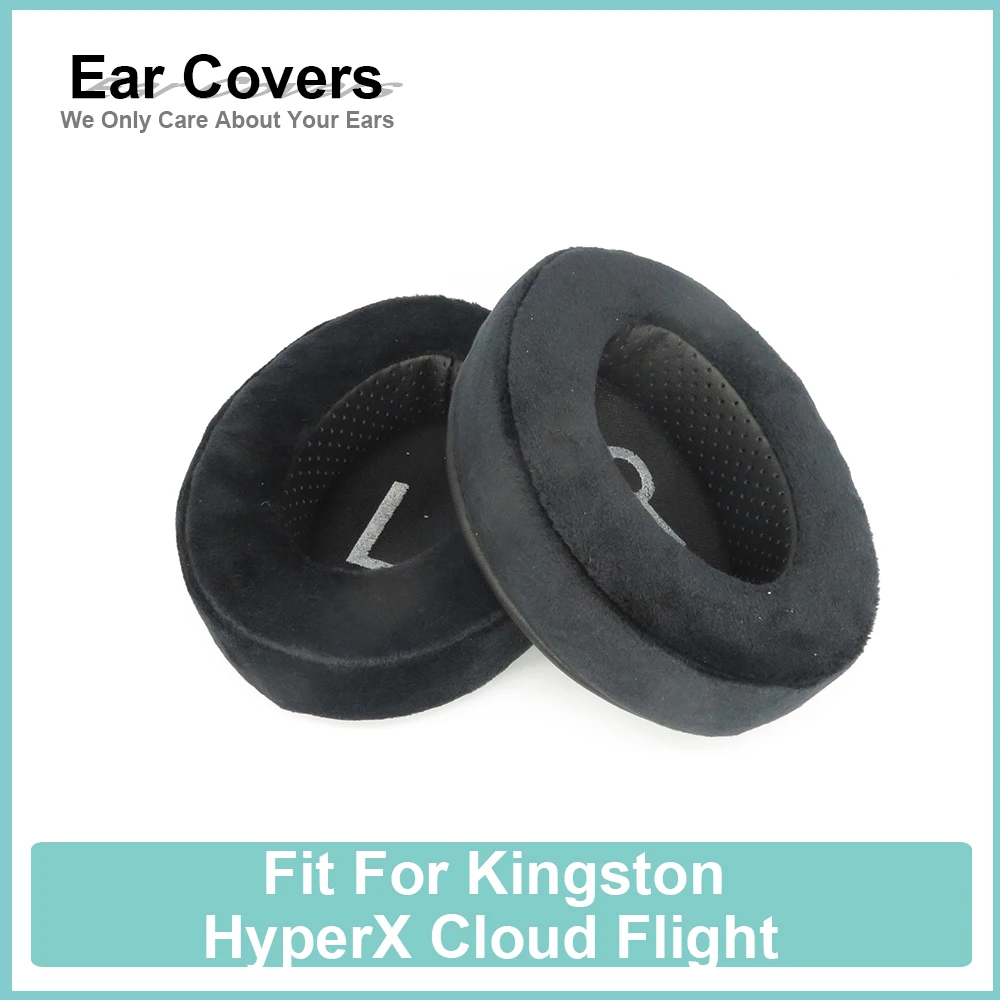 Earpads For Kingston HyperX Cloud Flight Headphone Earcushions Protein Velour Sheepskin Pads Foam Ear Pads Black