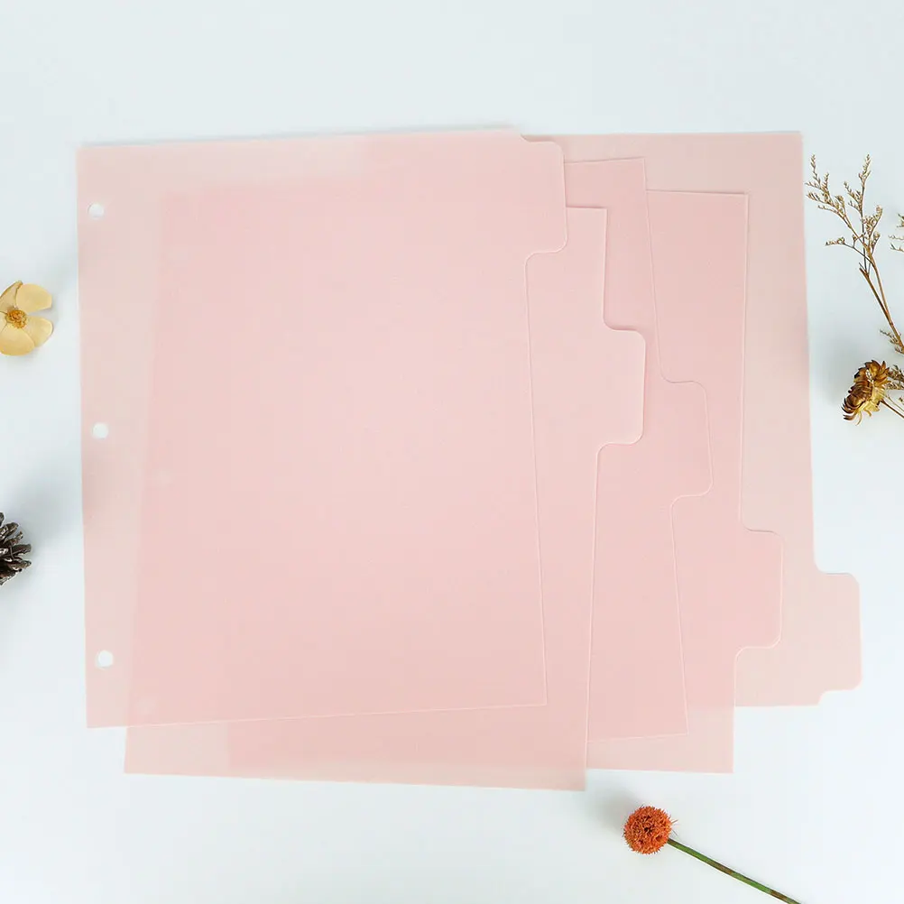 1 pz Raccoglitore File Divisori di Pagina Notebook Tab Divisori Raccoglitore Staccabile Schede Materiale Pp Per Libri Rapporti Riviste