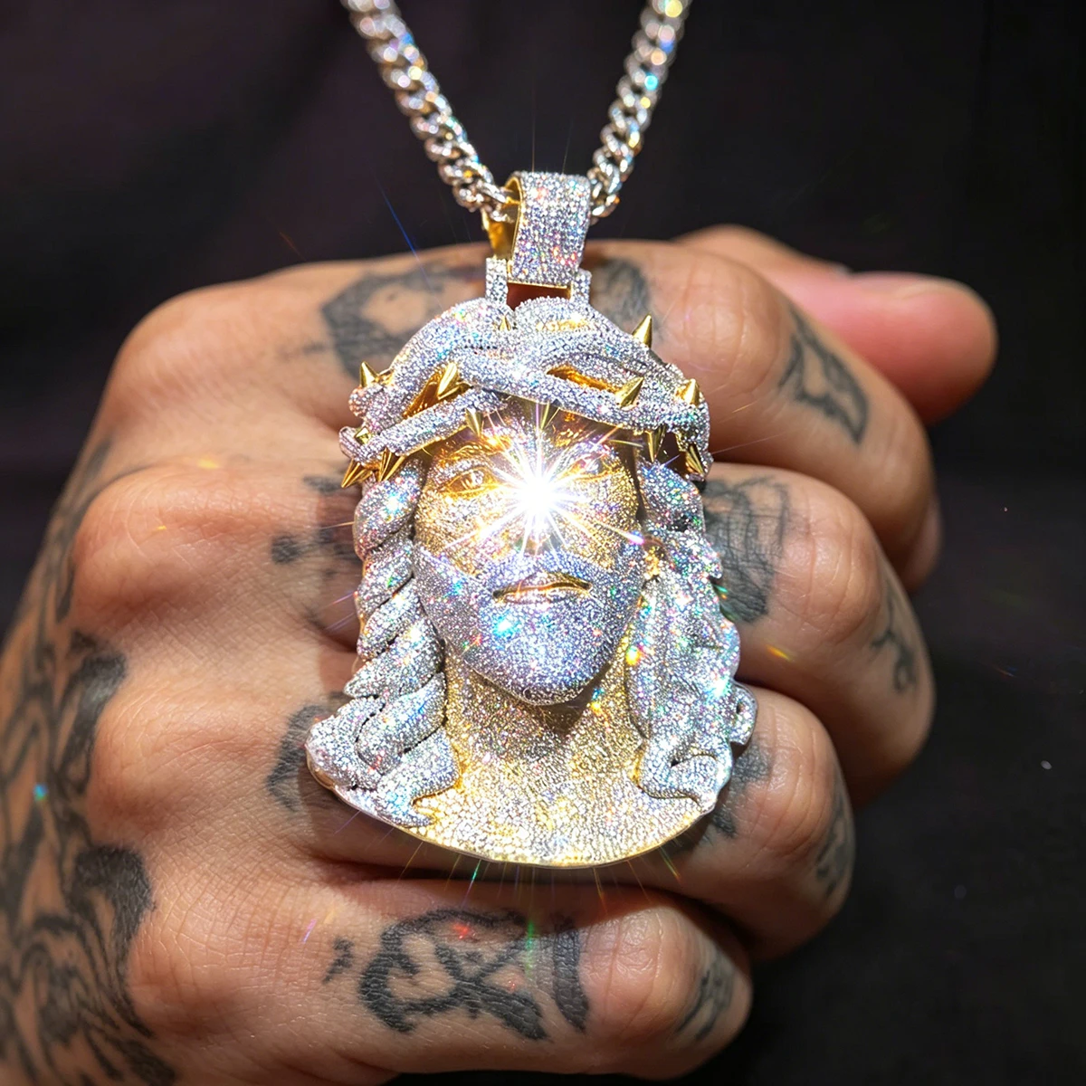 Colar Religioso Hip Hop Bling  - Men'S Accessories Designer avaliação e preço