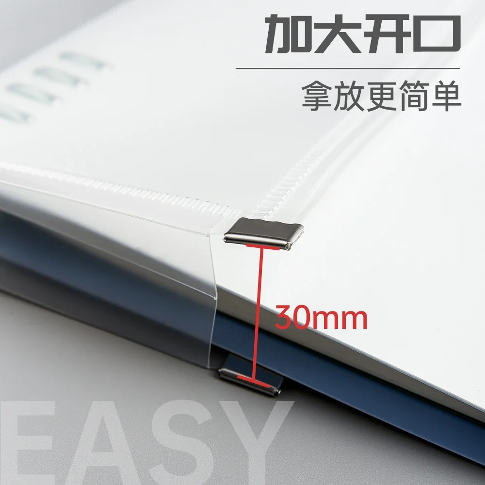 A4 A5 A6 Transparent Document Bag Office File Holder School Folder Zipper Pouch Loop Pull Organizer Stationery Desk Storage
