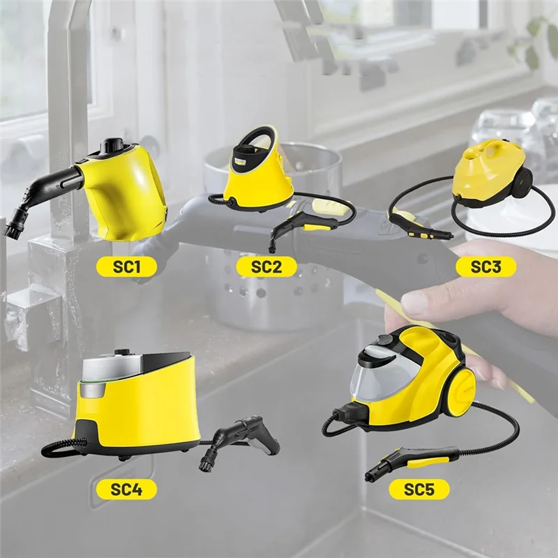 ABWM-For Karcher SC1 SC2 SC3 SC4 SC5 أدوات تنظيف البخار فرشاة مستديرة فرش مشتركة نافذة ممسحة قماش من الألياف الدقيقة #4