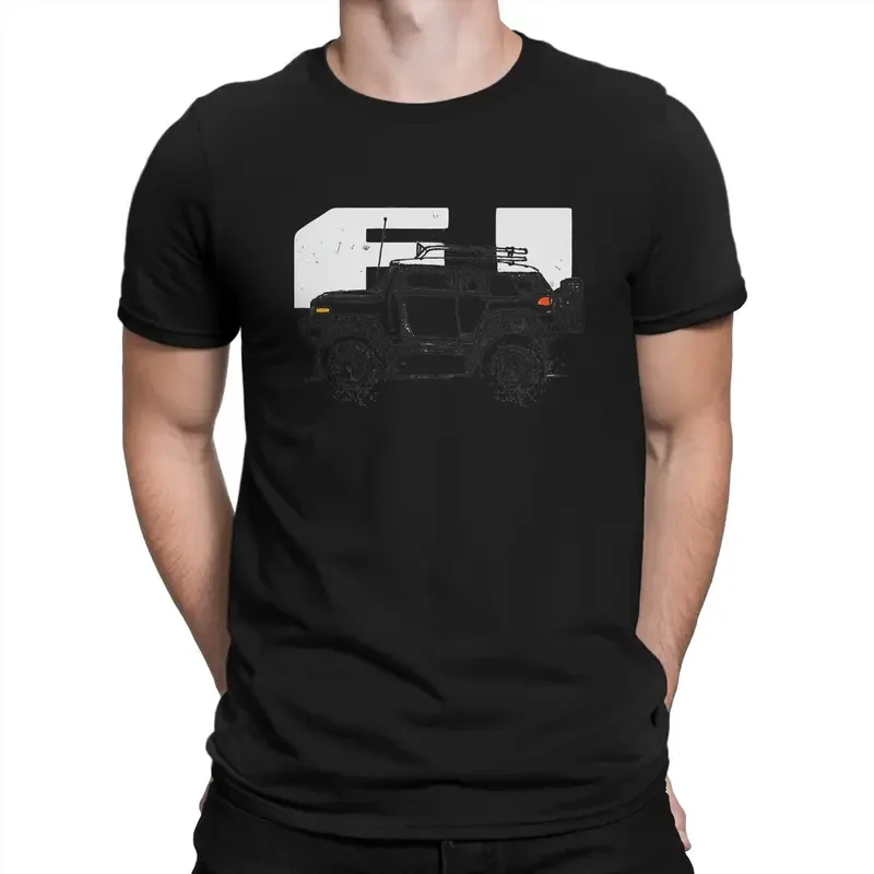 FJ Off Road T Shirt for Men Cotton Hipster T-Shirts Crewneck Cruiser Tees Short Sleeve Tops Printing