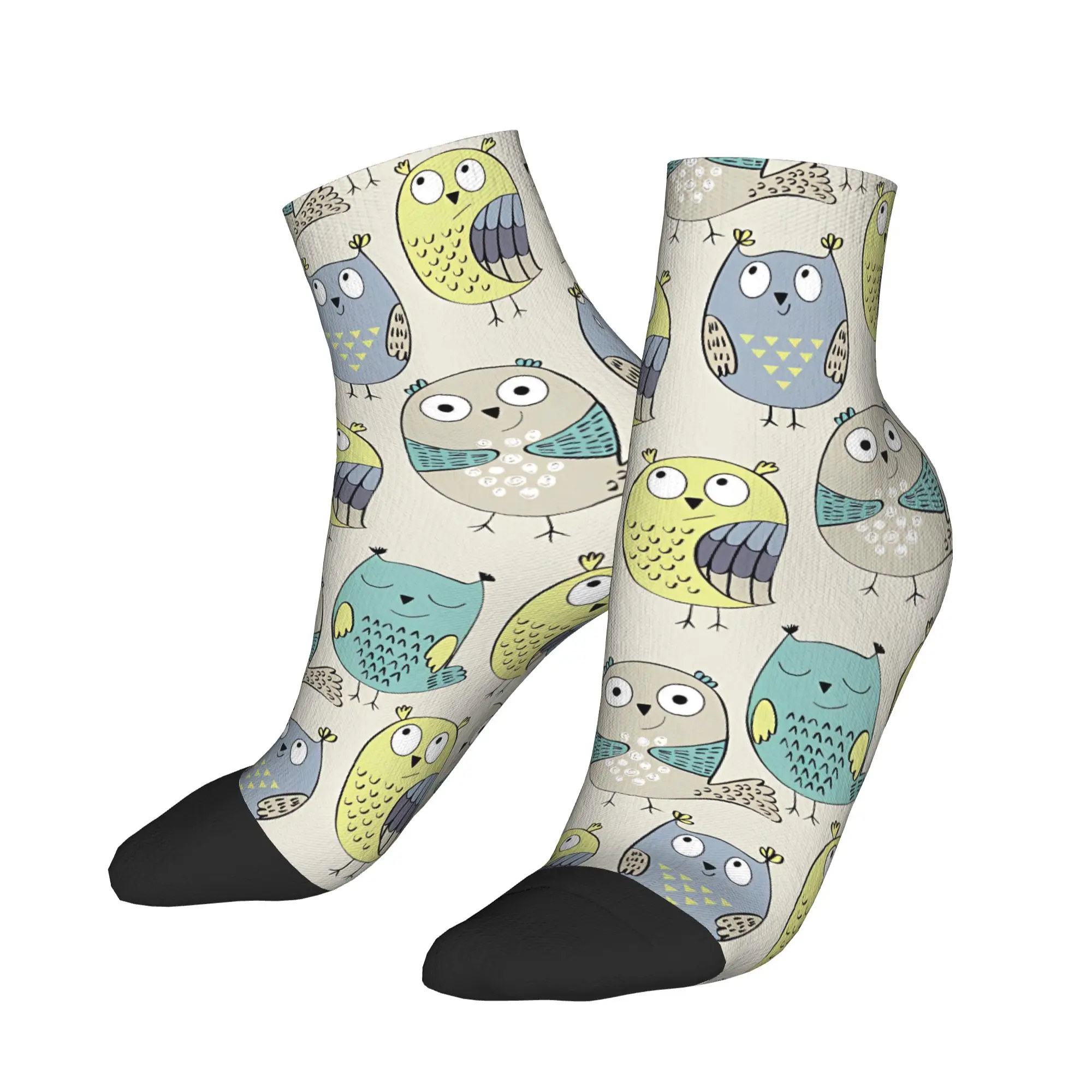 

Soft Pastel Owl Ankle Socks Design Funny Casual Socks Spring Non Slip Skateboard Comfort Soft Sock For Men
