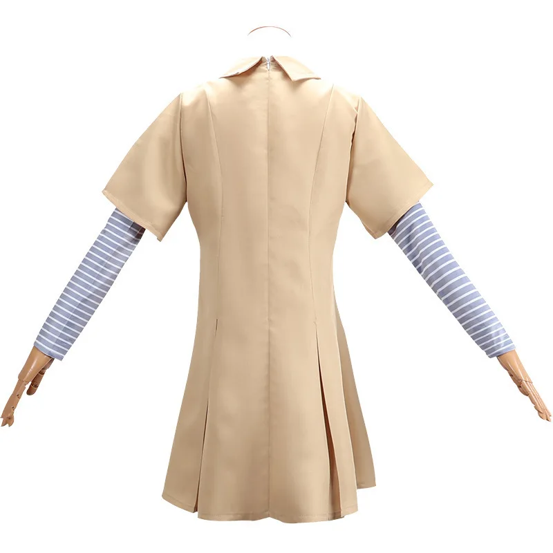 أزياء M3GAN التأثيرية للنساء والأطفال، شعر مستعار بني وأحمر، مجموعة كاملة من الملابس، شخصية فيلم الرعب، حفلة الهالوين، طراز عتيق