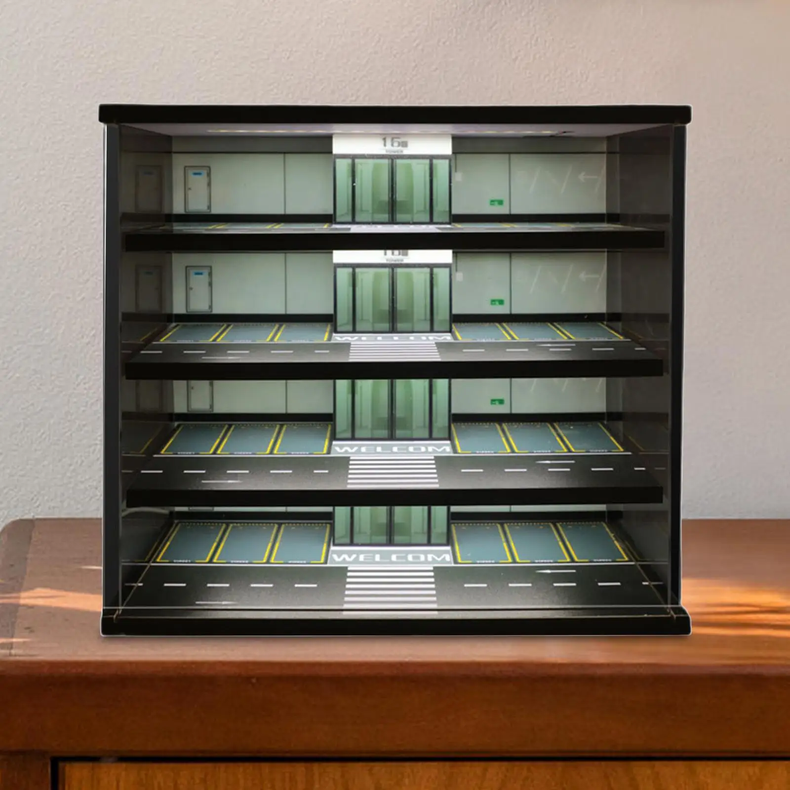 

Витрина для парковки 1/64, ящик для хранения с подсветкой, 5-слойный подарочный макет