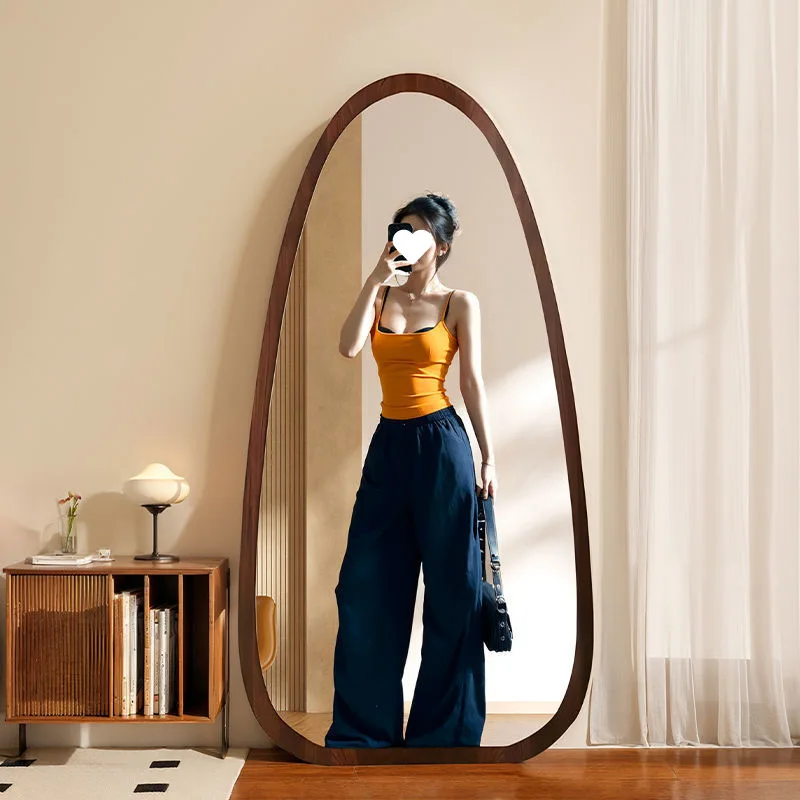 

Nordic Bedroom Mirrors Full Body Makeup Princess Irregular Modern Floor Mirrors Luxury Oversized Miroir Sur Pied Furniture Home