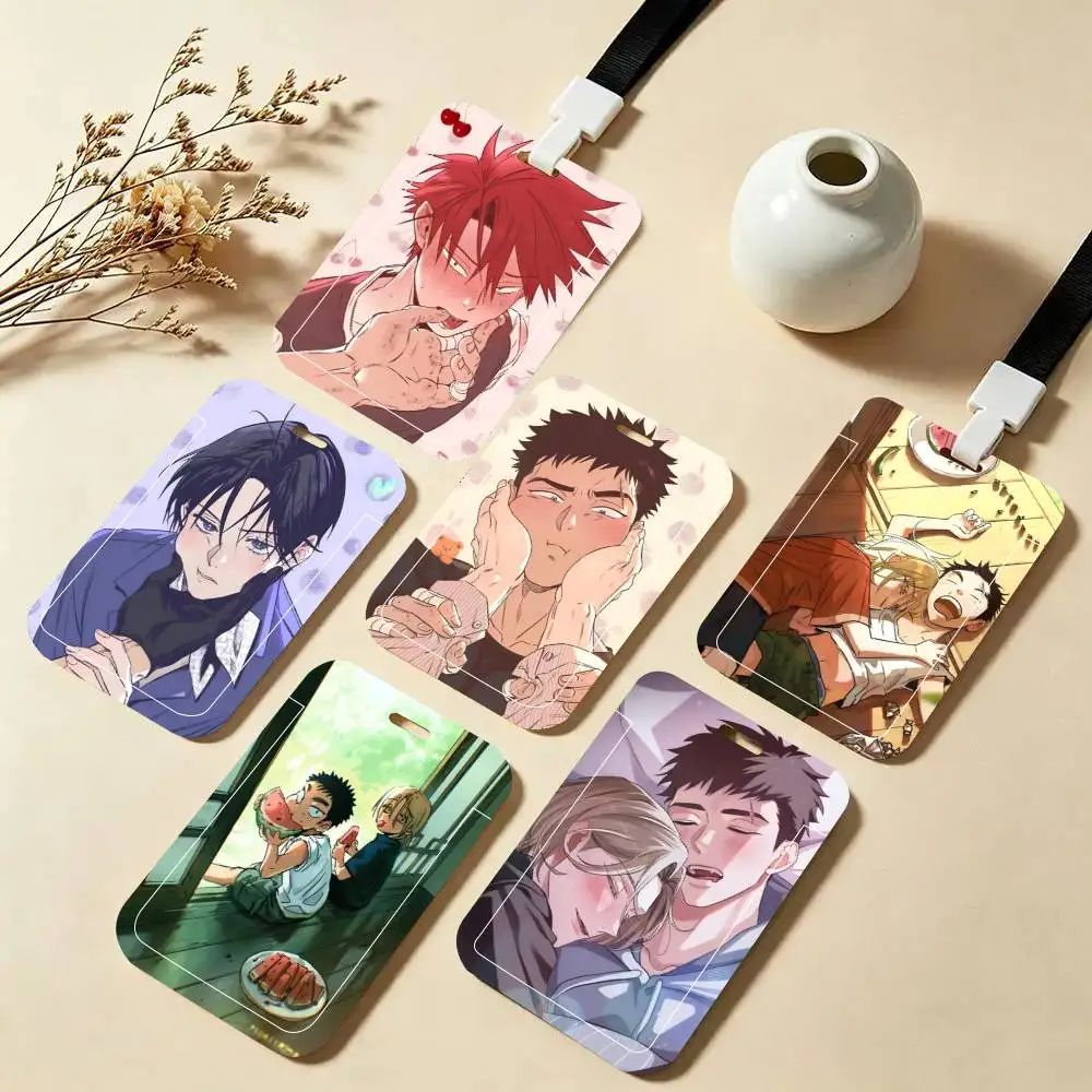 BL You Are My World ID Card Holder Neck Strap Pendant Door Badge Holder Lanyards Keychain Work Credential Case Gift