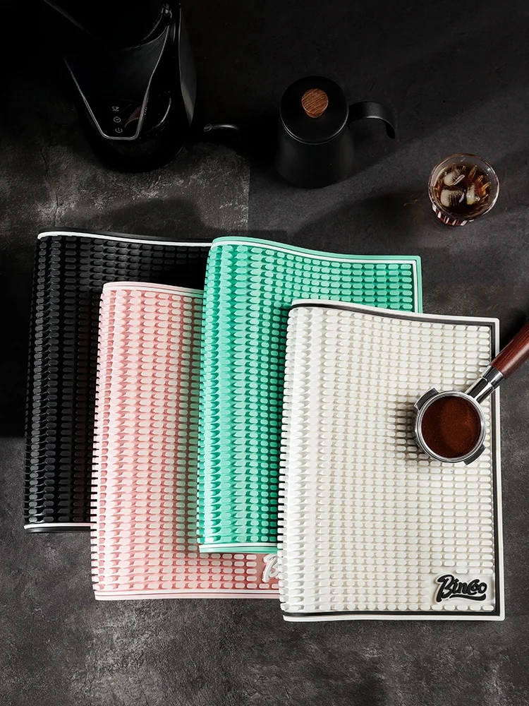 Bincoo Coffee Bar Mat Drainage Pad Non-Slip Desktop Organizer Hand Pr Poer Pad Coffee Utensils Storage Mat