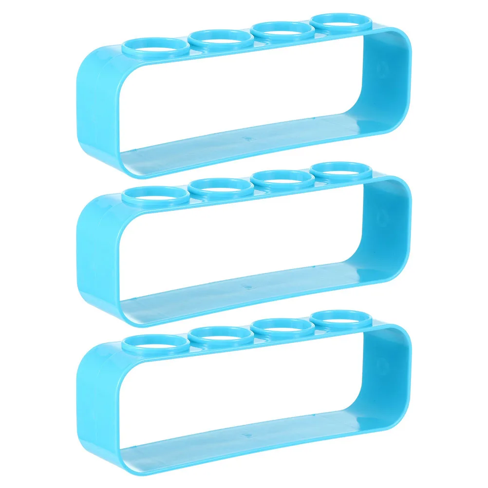 

3 Pcs Test Tube Rack PVC Storage Holder Stand Scientific Lab Wooden Child Racks Tubes Practical Laboratory Equipment Teaching