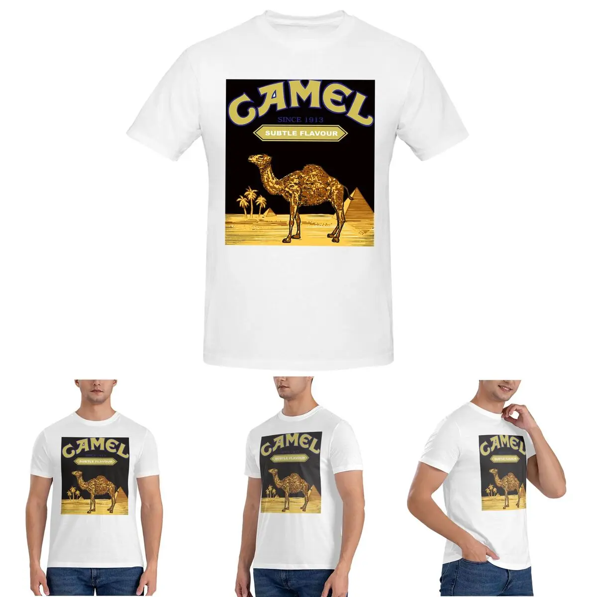 

Camel Cigarettes T-Shirt for Men Cotton Oversized T Shirts Men's Tees Short O-Neck Summer Clothes Tops S-6XL