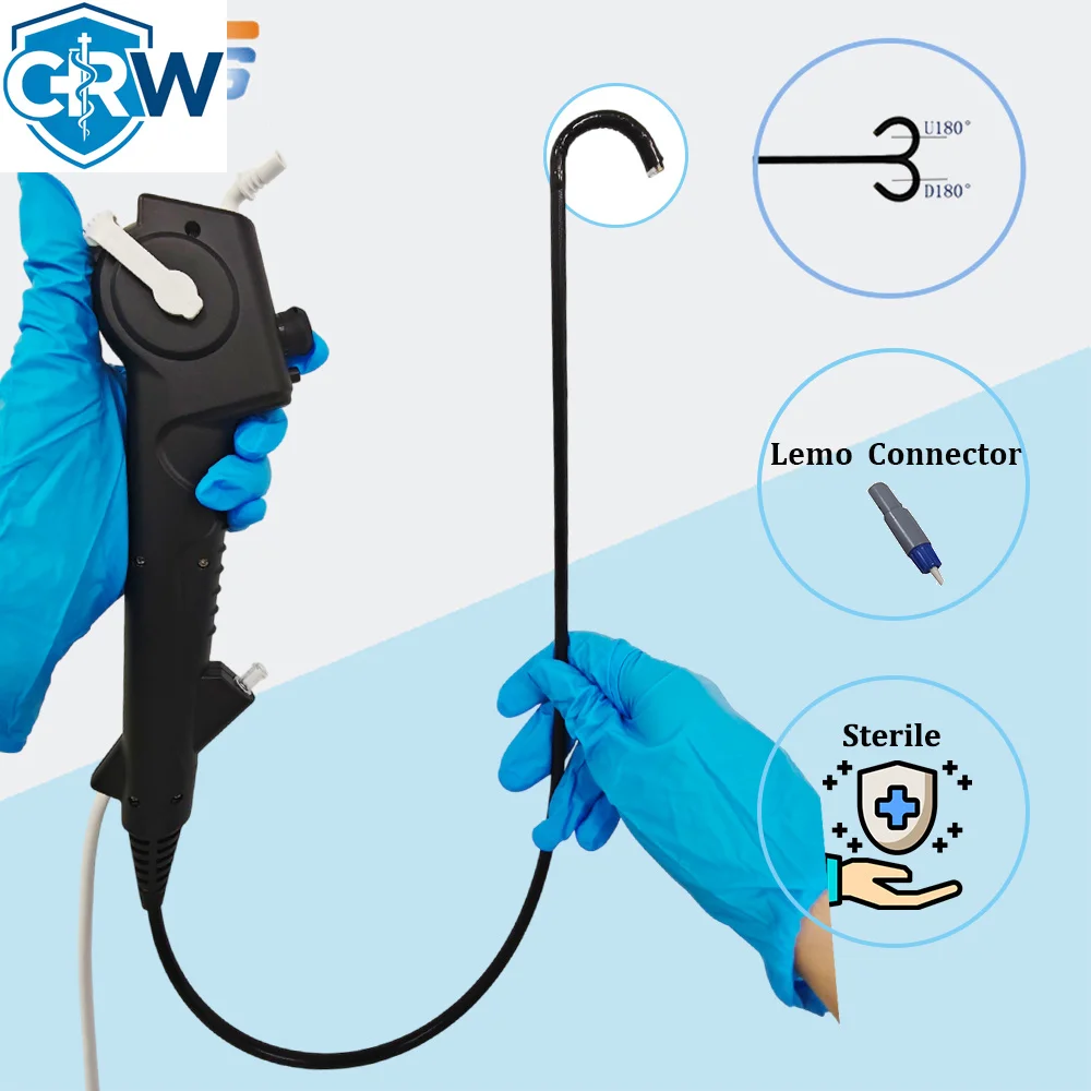 CRW Flexible Borescope Slip-Type   USB Bronchoscope Real-time Image 1280*720p COMS   5.2mm Bronchosscope