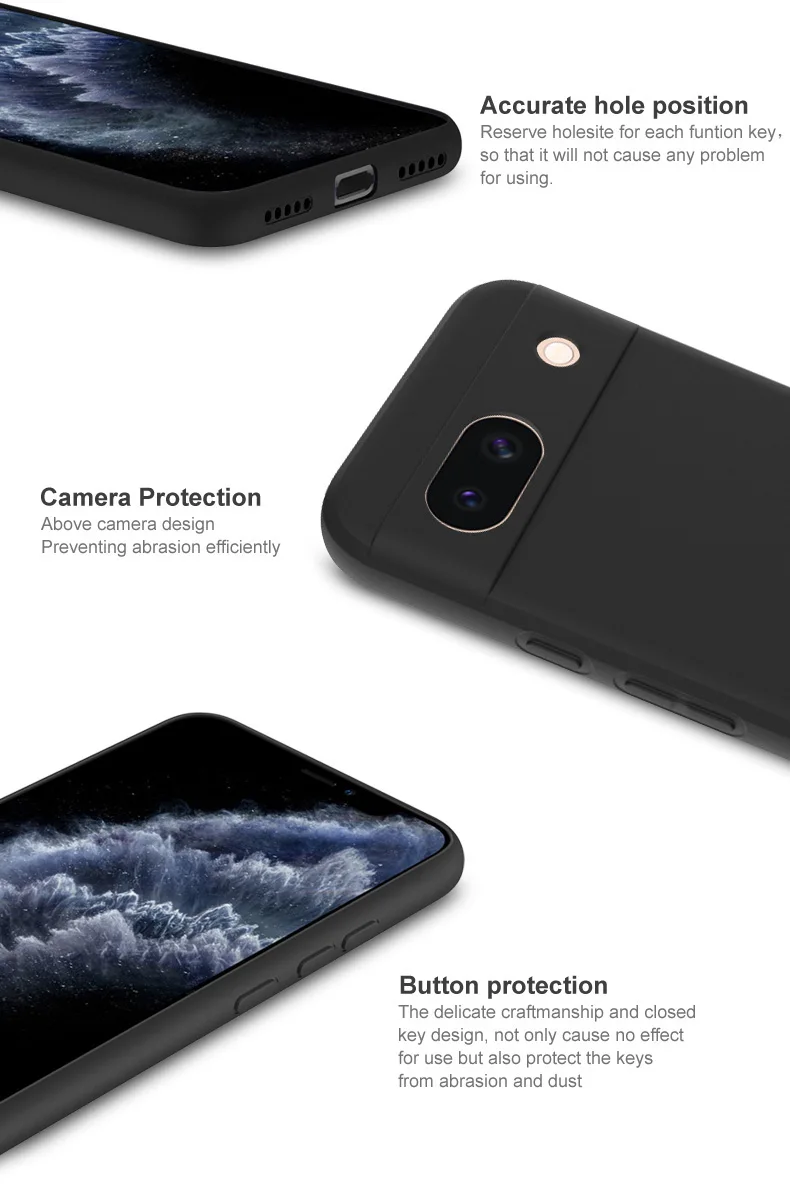 imak For Google Pixel 8a Case Soft Silicone Phone Cases For Google Pixel 8a TPU Back Cover Coque Fundas Bag Capa Protector Чехол