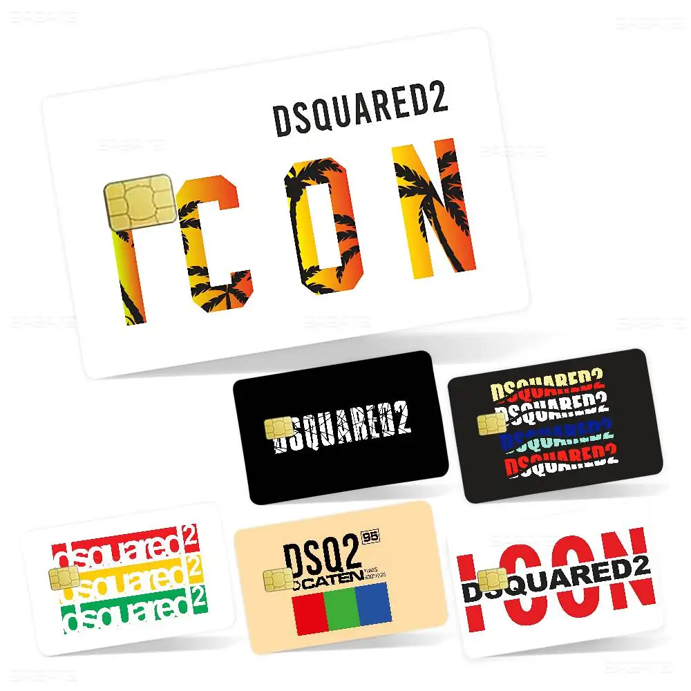 Design D-d-dsquared2S Anime Front Cover Film Sticker Skin for Credit Debit Card Small Large Chip