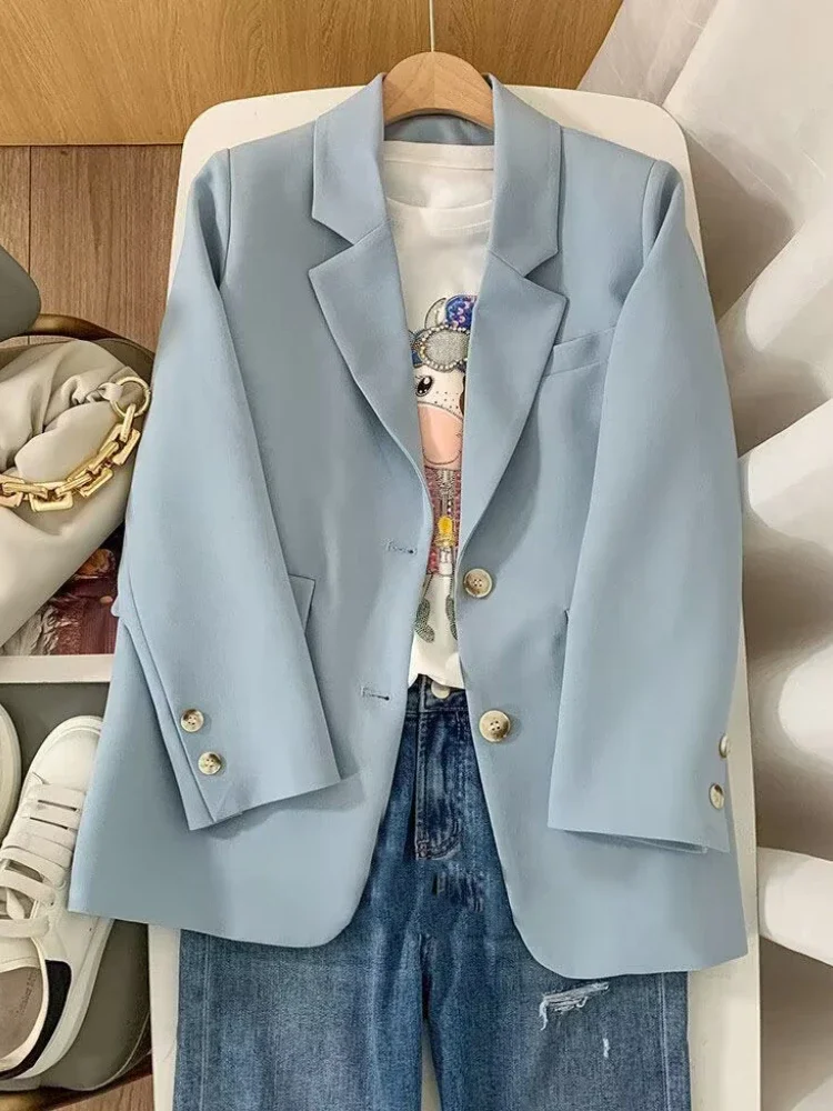 Blazer Woman Spring/autumn New Korean Fashion Coats Office Lady Outerwears Youthful Woman Clothes Elegant Stylish Blazers