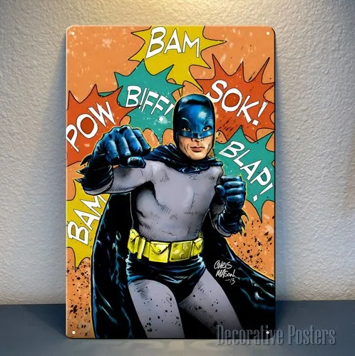 Pop-Art Retro-Film Metallposter Blechschild - 20x30cm Comic-Buch-Plakat aus Aluminium