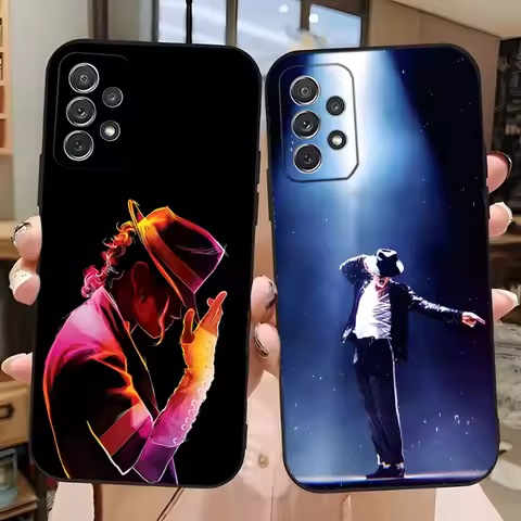 M-Michael J-Jackson Phone Case For Samsung Galaxy A13,A21s,A22,A31,A32,A52,A53,A71,A80,A91 Soft Black Phone Cover