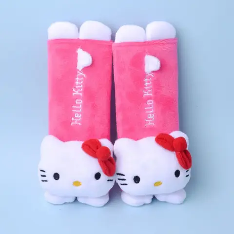 16CM Sanrio Hellokitty Melody Bilbältesskydd Kawaii Cinnamoroll Kuromi Anime Bil Axel Inredning Tillbehör 8 best sales kawaii kanelbulle - №7
