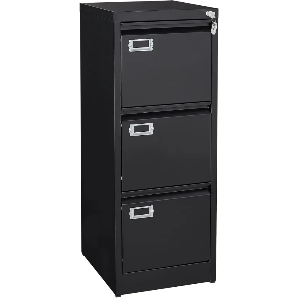 Vertical Filing Cabinets with Lock, Metal File Cabinets for Home Office