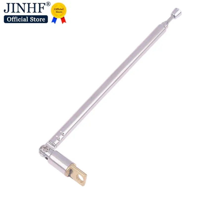 1Pc 4 Section Telescopic Stainless Steel AM FM Radio Antenna Universal Head Speaker Radio Pull Rod