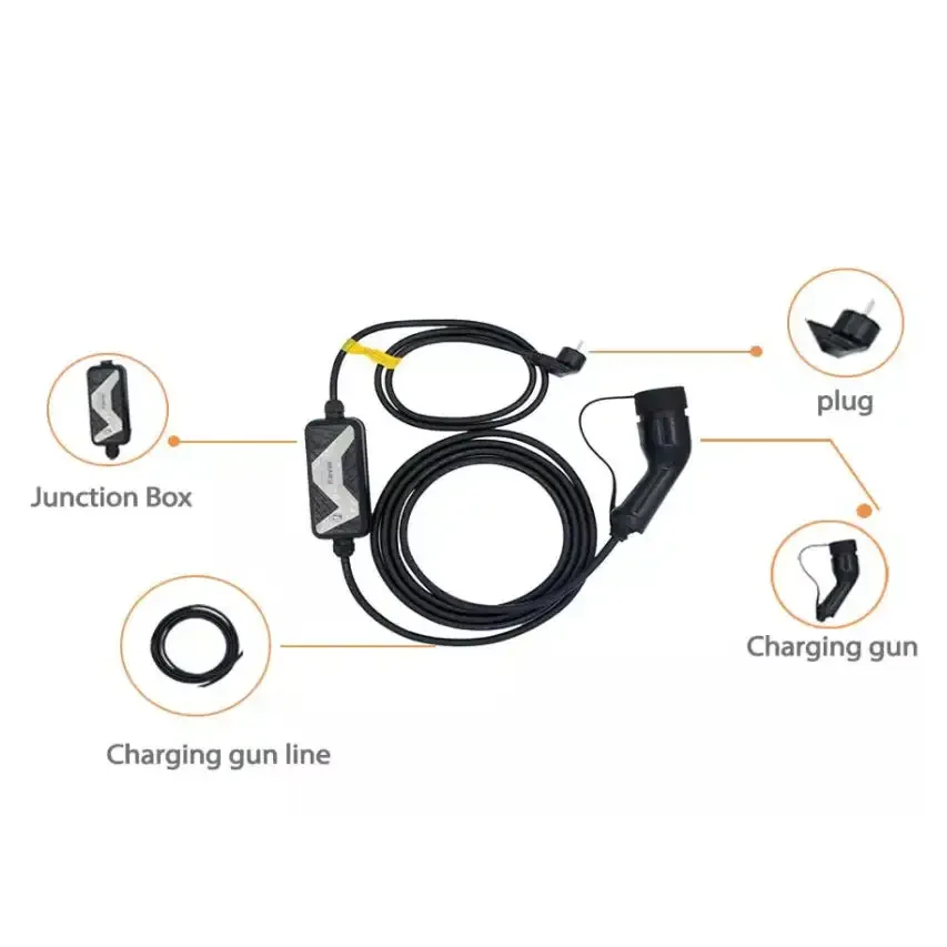 3.5kw/7kw Charging Box Type 2 IEC 62196-2 Electric Vehicle Charger With 5M EV Charging