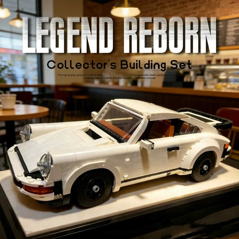 2026-hot-selling-1458pcs-white-retro-technology-sports-car-model-decoration-suitable-for-birthdays-and-party-gifts