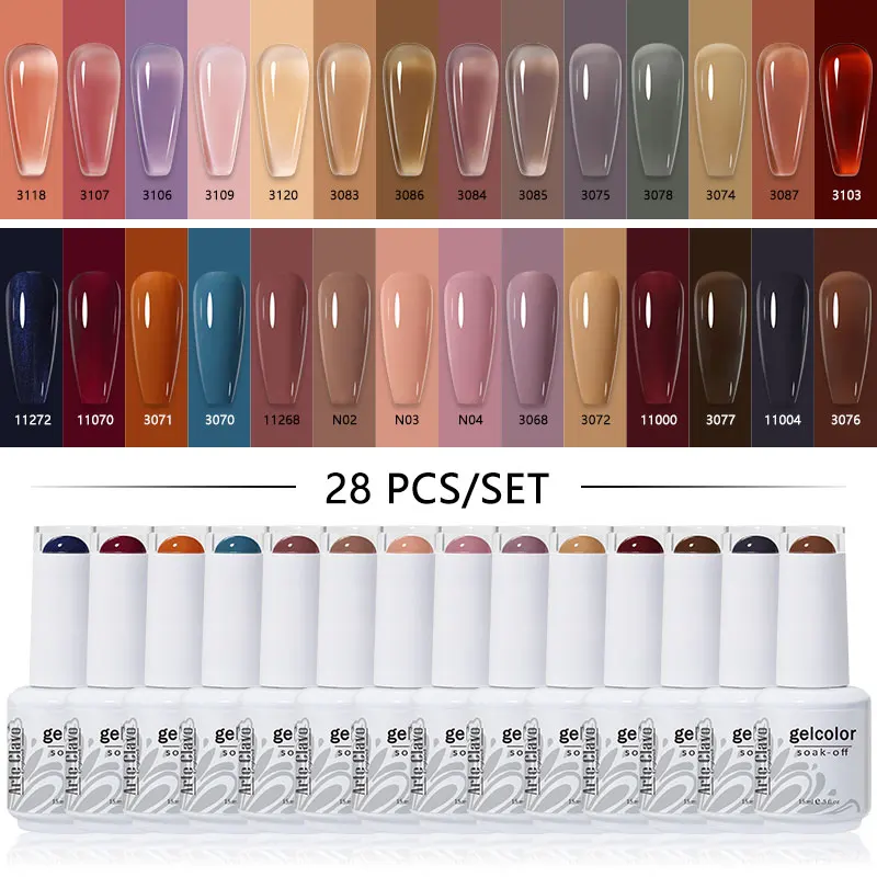 

Arte Clavo 15 мл 28 шт./компл. Vernis Gel Nails Art Soak Off Гель-лак УФ-гель-лак Фиолетовый цвет Маникюр для ногтей Lakiery Hybrydowe