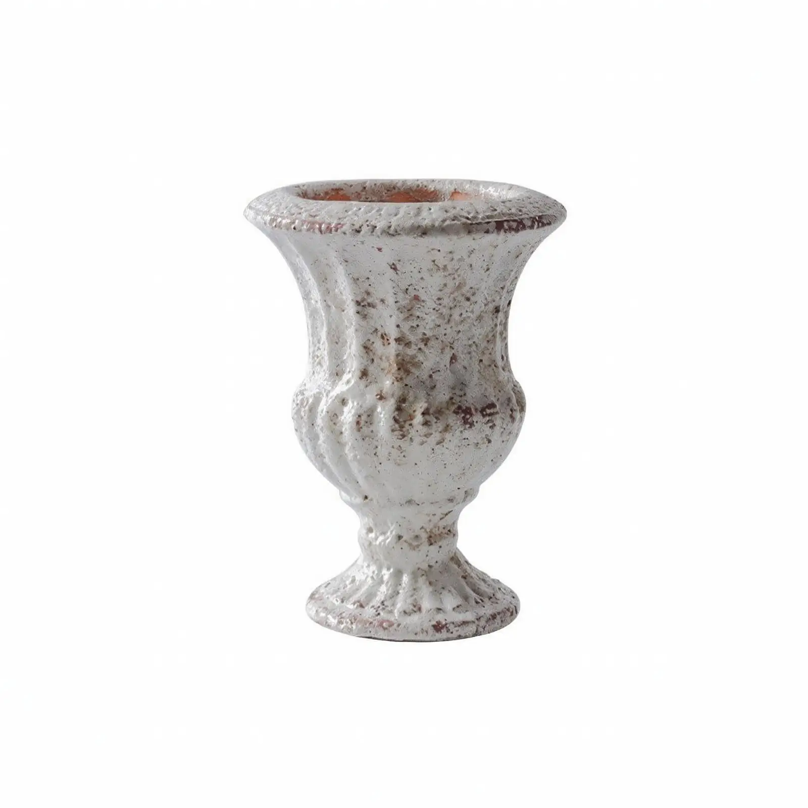 Terracotta Decorative Vase Classic Roman Form Fluted Detailing Flower Vase for Dried Botanicals Elegant Centerpiece for Home