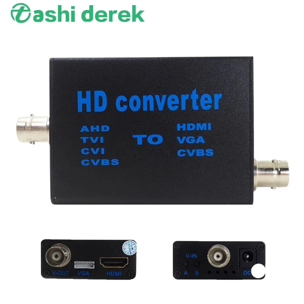 Video Converter 4in1 HD Video Signal TVI AHD CVI CVBS To HDMI VGA CVBS Convertor AHD To HDMI Signal AHD41 5v-20v Convertor