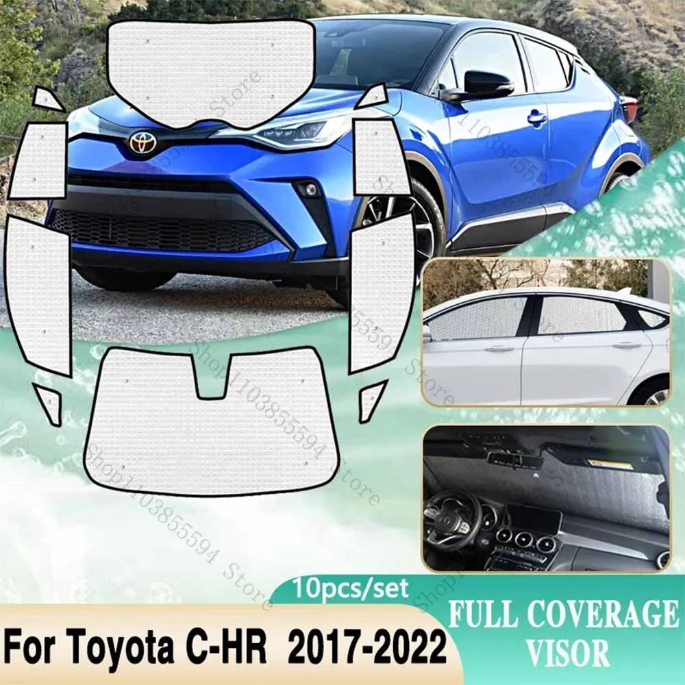 

Full Coverage Sunshades For Toyota C-HR AX10 2017 2018 2019 2020 2021 2022 Full Surround Windshield Window Visor Car Accessories