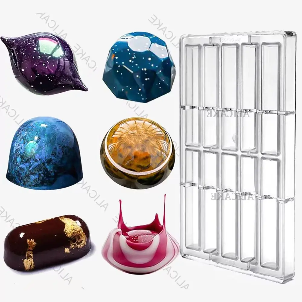 Chocolate Mold Polycarbonate for Baker Chocolate Bonbons Candy Ba Confectionery Bakeware Baking Pastry Tools