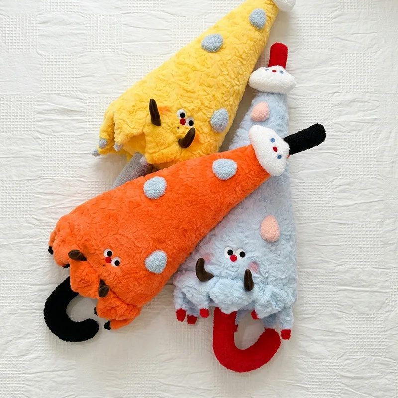 80CM Cartoon Umbrella Plush Toys Lovely Soft Creative Home Throw Pillow Funny Kids Game Props Kawaii Room Decor Funny Gift