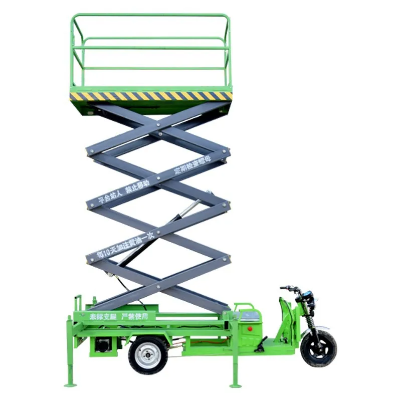 4-12 meters electric three-wheel lift truck lifting platform scissor aerial work truck hydraulic