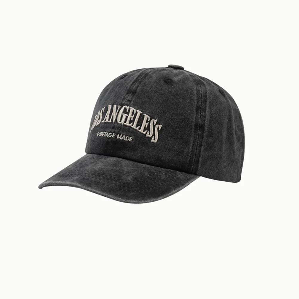 

Adjustable Duck Tongue Embroidered Sunshade Hat Breathable Hole Design Cotton Polyester Fabric Hardtop Material